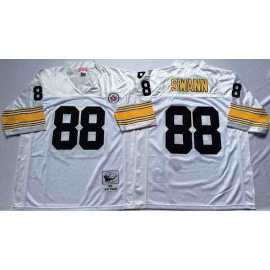 Mitchell And Ness Steelers #88 Lynn Swann white Throwback Stitched NFL Jersey